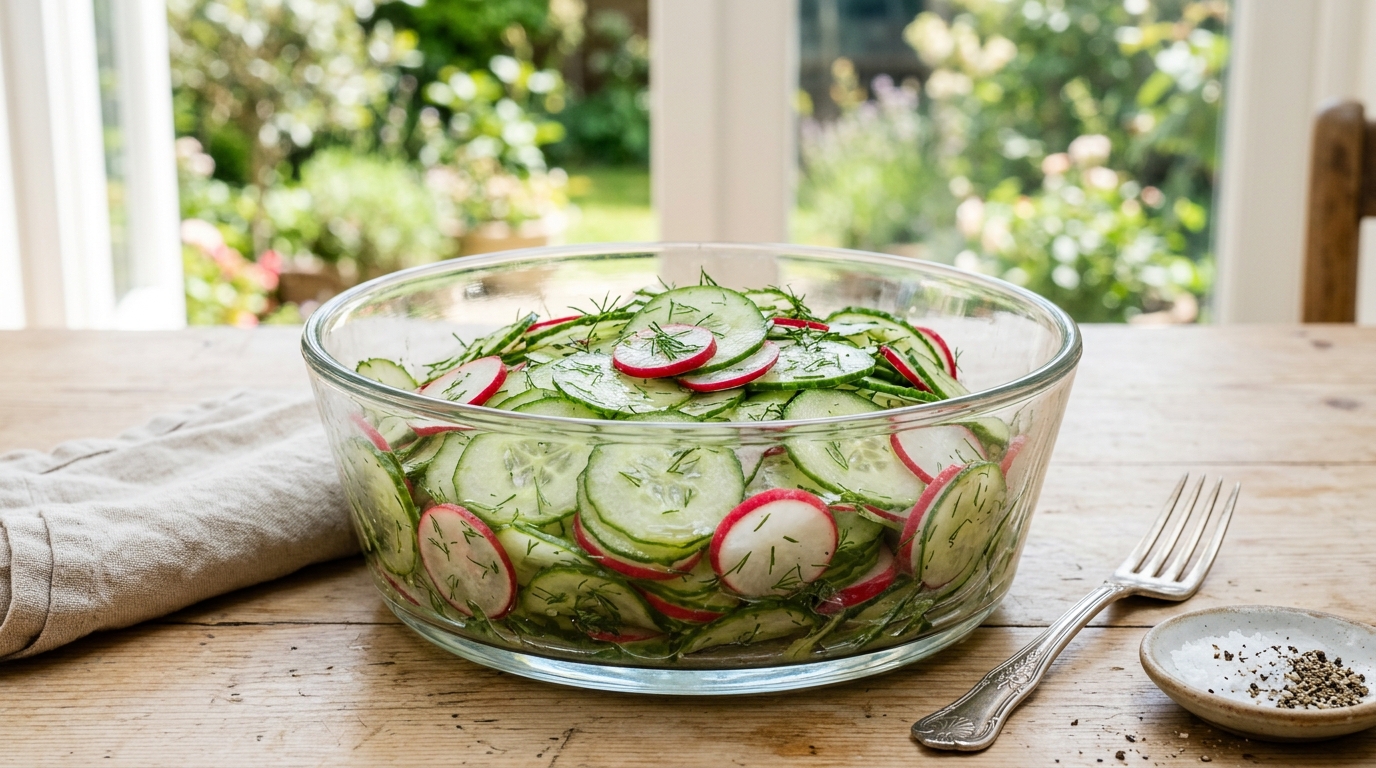 Osvežavajuća prolećna salata od rotkvica i krastavca